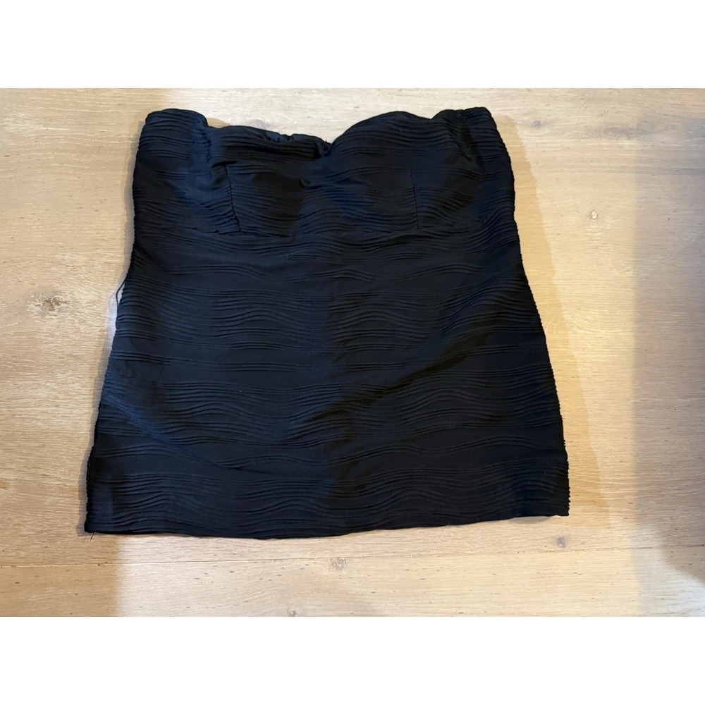 Toto Collection‎ Women's Black Pleated Strapless Top 3XL Plus Size